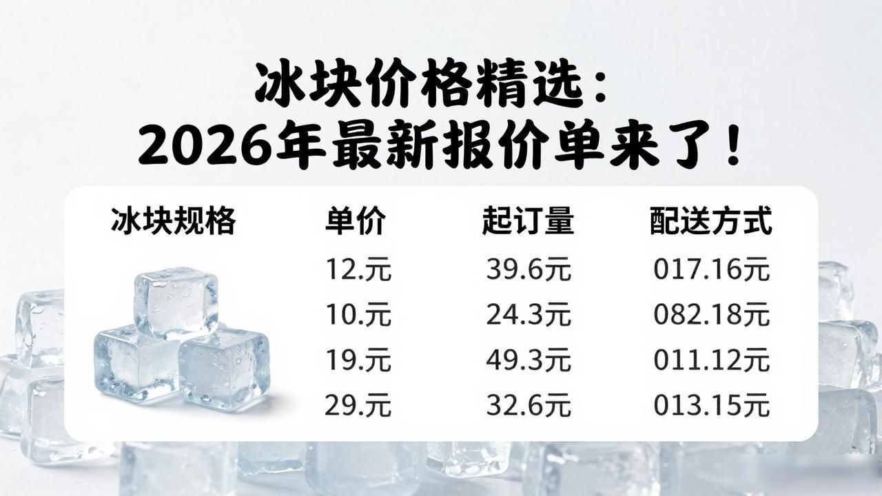 江宁冰块价格精选：2026年最新报价单来了！