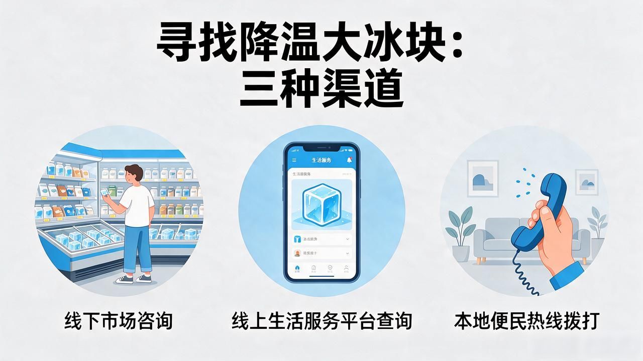 江宁降温大冰块电话怎么找？3个渠道全讲清